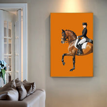 Load image into Gallery viewer, Abstract Horse Painting Knight Canvas Art Itdinos