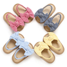 Load image into Gallery viewer, 2020 Baby Girls Bow Knot Sandals Cute Summer Soft Sole Flat Princess Shoes Infant Non-Slip First Walkers Itdinos