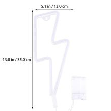 Lade das Bild in den Galerie-Viewer, New LED Neon Sign Lightning Shaped USB Battery Operated Night Light Decorative Table Lamp For Home Party Living Room decoration Itdinos