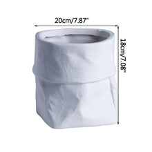 Lade das Bild in den Galerie-Viewer, Home Garden Nordic Ins Ceramic Kraft Paper Bag Flower Pot Green Plant Potted Creative Home Green Succulent Cactus Flower Pot Itdinos