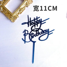 Load image into Gallery viewer, Acrylic Cake Topper Golden Happy Birthday Cake Toppers For Kids Birthday Party Cake Decorations celebrate Birthday dessert gift Itdinos