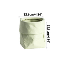 Lade das Bild in den Galerie-Viewer, Home Garden Nordic Ins Ceramic Kraft Paper Bag Flower Pot Green Plant Potted Creative Home Green Succulent Cactus Flower Pot Itdinos