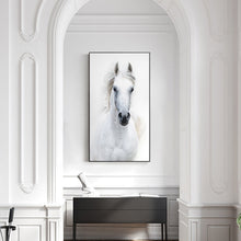 Lade das Bild in den Galerie-Viewer, Nordic Style White Horse Canvas White Poster Print Modern Wall Art Pictures Itdinos