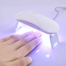 Load image into Gallery viewer, 6W LED UV Lamp Nail Dryer LED Nail White Light for Nail Gels Polish Portable Dry Machine Mini USB Connector Nail Art Tools Itdinos