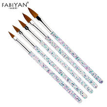 Load image into Gallery viewer, 5Pcs/set 11/13/15/17/19mm Nail Art Crystal Brush UV Gel Builder Painting Dotting Pen Carving Tips Manicure Salon Tools Itdinos