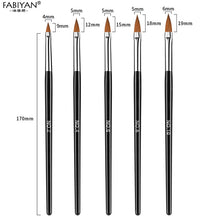 Load image into Gallery viewer, 5Pcs/set 11/13/15/17/19mm Nail Art Crystal Brush UV Gel Builder Painting Dotting Pen Carving Tips Manicure Salon Tools Itdinos