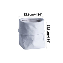 Lade das Bild in den Galerie-Viewer, Home Garden Nordic Ins Ceramic Kraft Paper Bag Flower Pot Green Plant Potted Creative Home Green Succulent Cactus Flower Pot Itdinos