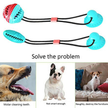 Load image into Gallery viewer, Multifunction dog Chew toys squeaking with Suction Cup Doggy Pull Ball for Dogs Cats Cleaning Tooth Food Dispenser pet supplies Itdinos