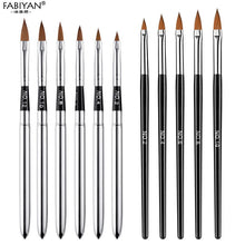 Load image into Gallery viewer, 5Pcs/set 11/13/15/17/19mm Nail Art Crystal Brush UV Gel Builder Painting Dotting Pen Carving Tips Manicure Salon Tools Itdinos