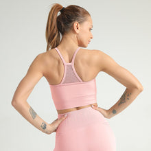 Load image into Gallery viewer, Kaminsky Women Sports Tank Top Beauty Back Sports Bra Top Shock-Proof Gathering High-Intensity Sport Gym Underwear Fitness Top Itdinos