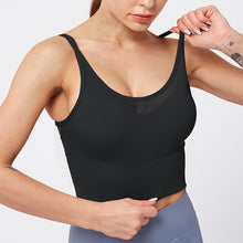 Lade das Bild in den Galerie-Viewer, Kaminsky Nylon Mesh Fitness Bra Cross Beauty Back Sports Top Stitching Breathable Gym Sports Bra Women Sexy Tank Top Itdinos