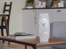 Lade das Bild in den Galerie-Viewer, Handpainted Glass Vase for Flowers | Gentle Art Glass Oval Vase | Interior Design | Table vase 12 inch. Itdinos