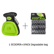 Load image into Gallery viewer, Dog Pet Travel Foldable Pooper Scooper With 1 Roll Decomposable bags Poop Scoop Clean Pick Up Excreta Cleaner Epacket Shipping Itdinos