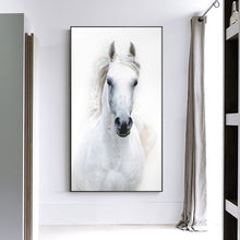 Lade das Bild in den Galerie-Viewer, Nordic Style White Horse Canvas White Poster Print Modern Wall Art Pictures Itdinos