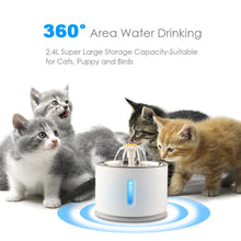 Load image into Gallery viewer, 2.4L Automatic Cat Water Fountain Water level Window LED Electric Mute Water Feeder Dog Pet Drinker Bowl Pet Drinking Dispenser Itdinos