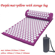 Load image into Gallery viewer, Massager Cushion Massage Yoga Mat Acupressure Relieve Stress Back Body Pain Spike Mat Acupuncture Massage Yoga Mat with Pillow Itdinos