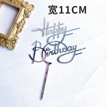 Load image into Gallery viewer, Acrylic Cake Topper Golden Happy Birthday Cake Toppers For Kids Birthday Party Cake Decorations celebrate Birthday dessert gift Itdinos