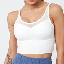 Lade das Bild in den Galerie-Viewer, Kaminsky Nylon Mesh Fitness Bra Cross Beauty Back Sports Top Stitching Breathable Gym Sports Bra Women Sexy Tank Top Itdinos