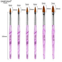 Load image into Gallery viewer, 5Pcs/set 11/13/15/17/19mm Nail Art Crystal Brush UV Gel Builder Painting Dotting Pen Carving Tips Manicure Salon Tools Itdinos