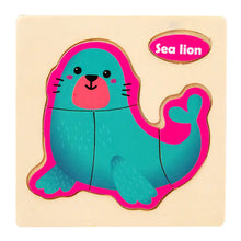 Load image into Gallery viewer, 3D Wooden Cartoon Animal Traffic Puzzle for Kids ITDinos®
