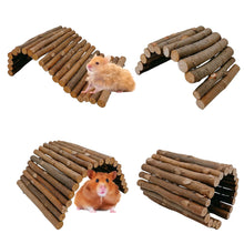 Load image into Gallery viewer, kathson 4 PCS Hamster Wooden Bridge Guinea Pig Ladder Rat Chew Toys Wood Ladder Natural Hideout for Small Animal Chinchillas Gerbils Ferret Syrian Hamster Squirrel ITDinos®
