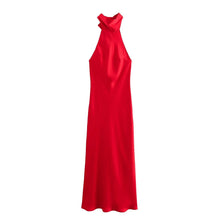 Load image into Gallery viewer, Silk Satin Backless Dress
