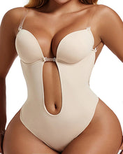 Lade das Bild in den Galerie-Viewer, Strapless Shapewear for Women Backless Bra Shapewear for Backless Dress Bra Bodysuit Deep Plunge Shapewear Body Shaper (Beige 3X-Large (42))
