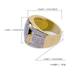 Load image into Gallery viewer, 118K Gold Plated Hip Hop Ring with Zircon Stones ITDinos®
