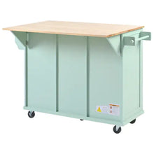 Load image into Gallery viewer, Kitchen Trolley With Rubberwood Folding Leaf Countertops ITDinos®
