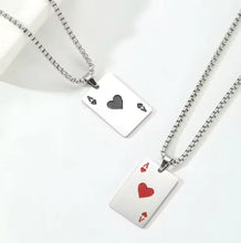 Lade das Bild in den Galerie-Viewer, Stainless Steel Poker Card Necklace
