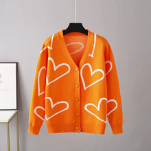 Load image into Gallery viewer, 2023 Autumn Winter Women&#39;s Knit Cardigan with Hearts ITDinos®

