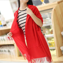 Load image into Gallery viewer, Plaid Scarf for Women - Long Fringe Shawl

