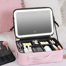 Load image into Gallery viewer, LED Illuminated Cosmetic Organizer - Spacious Makeup Case

