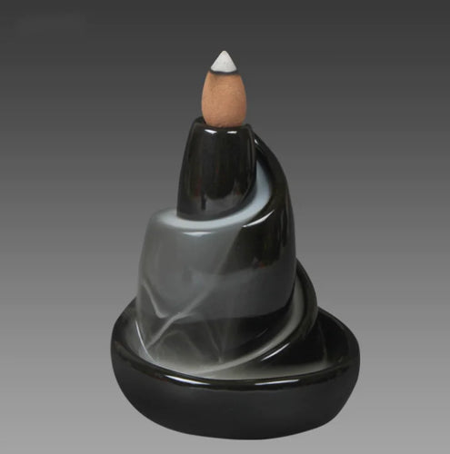 Ceramic Incense Burner with Stone Spiral Design ITDinos®