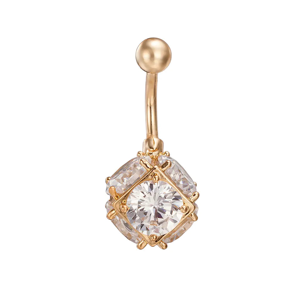 Colorful Square Crystal Navel Ring Body Piercing Jewelry ITDinos®