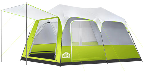 Vibemo 8/10 Person Instant Camping Tent Pop-Up Family Tent for Instant Easy Setup Spacious Interior Includes Rainfly Room Divider Carry Bag Backpacking Tents for Camping Hiking Sleepovers ITDinos®