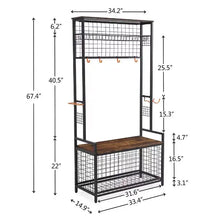 Load image into Gallery viewer, Garage Sports Equipment Storage Rack With Bench Storage Rack ITDinos®
