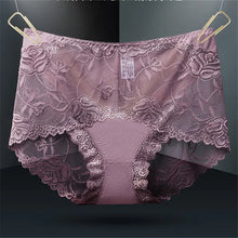 Lade das Bild in den Galerie-Viewer, Mid-High Waist Lace Seamless Hip-Lifting Briefs
