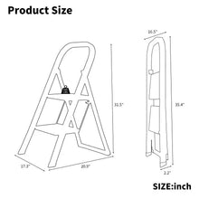 Lade das Bild in den Galerie-Viewer, 2 Step Ladder, Step Stool For Adults, Folding Step Stool With Wide Anti-Slip Pedal, Sturdy Steel Ladder
