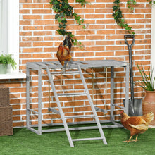 Load image into Gallery viewer, Chicken Activity Game With Swing Set For 3-4 Birds, Wooden Chicken Coop Accessory With Multiple Chicken Perches And Hen Ladder Grey ITDinos®

