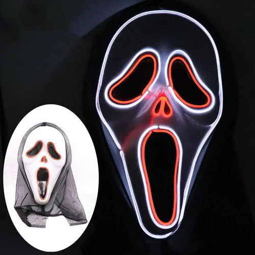LED Glow Skull Mask for Halloween Party Scares ITDinos®