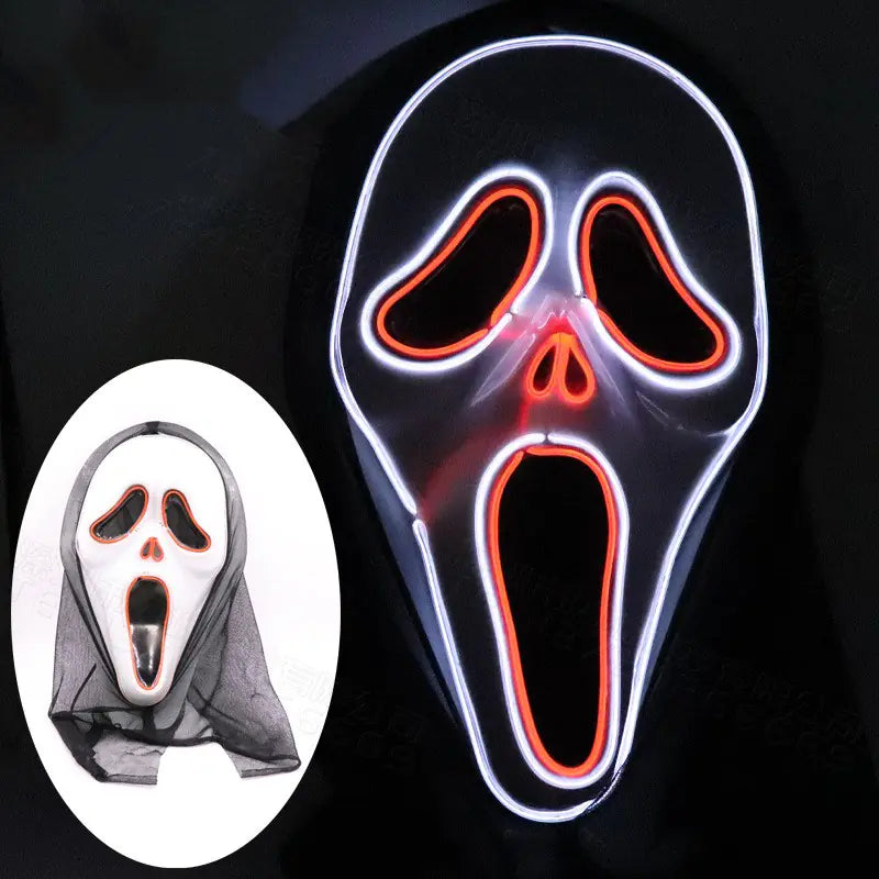 LED Glow Skull Mask for Halloween Party Scares ITDinos®