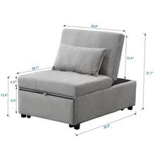 Load image into Gallery viewer, Folding Ottoman Sofa Bed Gray ITDinos®
