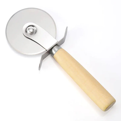 Stainless Steel Pizza Cutter with Wooden Handle ITDinos®