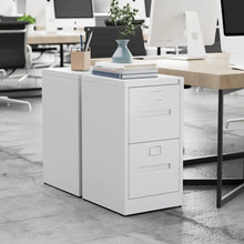 Lade das Bild in den Galerie-Viewer, 2 Drawer File Cabinet, Metal Vertical Filing Storage Cabinet With Lock, A4 Legal Letter Size,Home Office,Assembly Required,White ITDinos®

