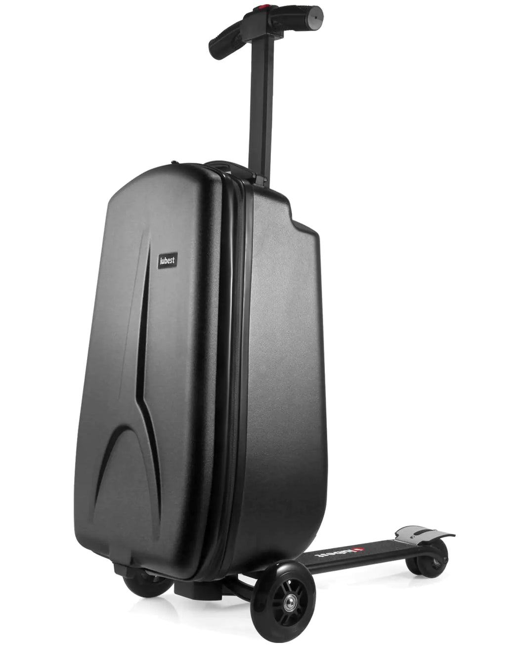 iubest Scooter Luggage Carry On Scooter Suitcase for Kids Age 4-15 Detachable & Foldable 4 in 1 Kids Suitcase Multifunctional Ride On Travel Trolley Scooter Combo-Black