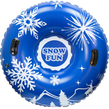 Lade das Bild in den Galerie-Viewer, GIFTEXPRESS 48&quot; 0.9MM Snow Tube Inflatable Snow Tube for Sledding Heavy Duty Thickened PVC with Hard Plastic Sturdy Handles Winter Outdoor Sport Toys I (Blue) ITDinos®
