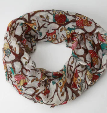 Owl Scarf - Versatile Neck Wrap Accessory