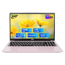 Lade das Bild in den Galerie-Viewer, 15.6 FHD IPS Laptop Computer Student 16GB RAM 1TB SSD 4-Cores Pentium N100 (Up to 3.4GHz) Backlit Keyboard Fingerprint 2 Years Warranty Win 11 ITDinos®

