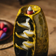 Load image into Gallery viewer, Ceramic Backflow Incense Holder with 10 Cones Decor ITDinos®
